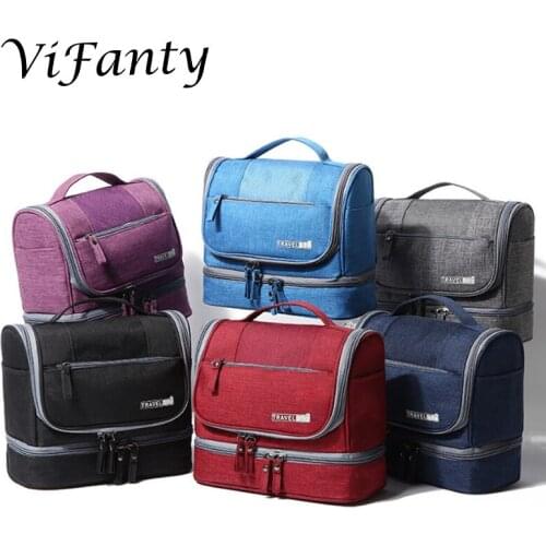 Toiletry Bag, Vifanty Hanging Travel Toiletry Organizer Kit with Hook and Handle Waterproof Cosmetic Bag Dop Kit