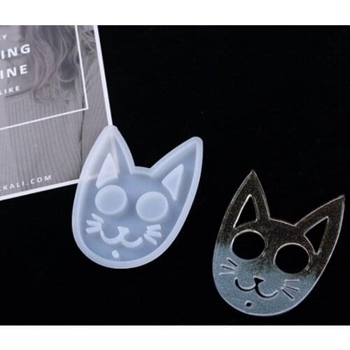 New DIY Resin Crystal Epoxy Mold Cat Pendant Self-defense Keychain Pendant Jewelry Silicone Mold set