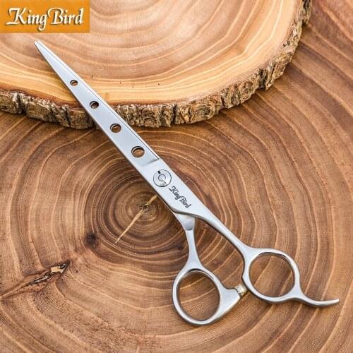 Dog Hair Shears 7 INCH Professional Pet Grooming Scissors Pet Hair Straight Scissors Matte Silver Kingbird NEW