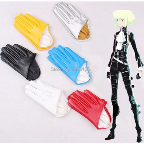 PROMARE Lio Fotia Cosplay gloves womens gloves faux leather PU leather ds gloves sexy half palm gloves motorcycle gloves