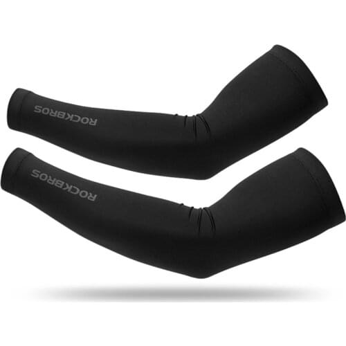 ROCKBROS Arm Warmer Sun UV Protection Sports Running Bike Cycling Sleeves Basketball Volleyball Golf Men Arm Sleeves Cuffs