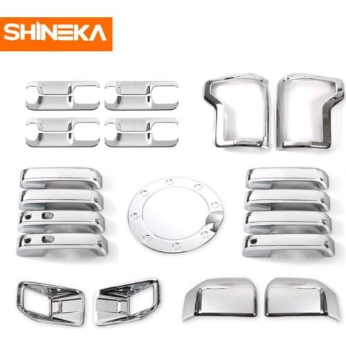 SHINEKA Car Styling Flll Set Chrome Exterior Decoration Trims Car Body Deco for Ford F150 2015