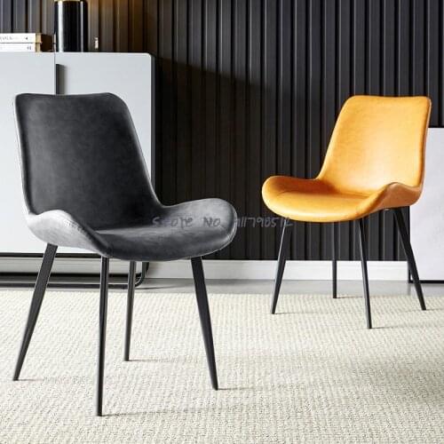 Nordic light luxury dining chair modern minimalist home desk chair stool backrest makeup chair net red ins iron chair