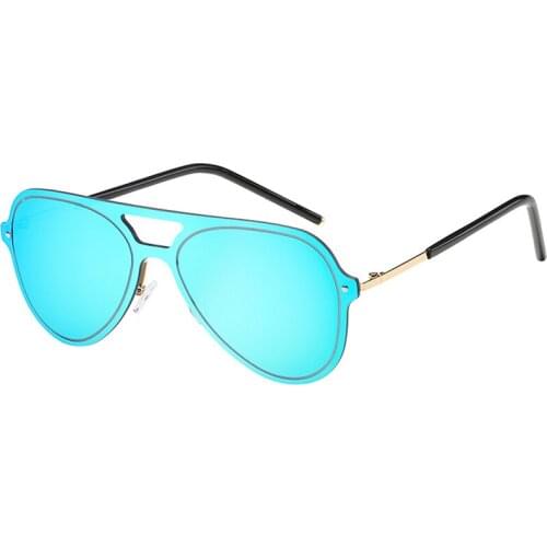 MINAKOLIFE Oversized Cat Eye Sunglasses Women Round Mirror Gold Rose Frame Flat Mirror Sun Woman Fashion HD Lens Glasses G52317