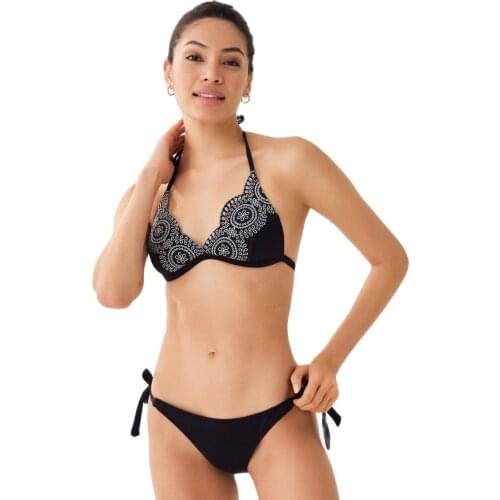 Triangle Black Bikinis 2 pieces Swimsuits Women Swimwear Bathing Suit Biquini maillot de bain femme bañadores купальники женские