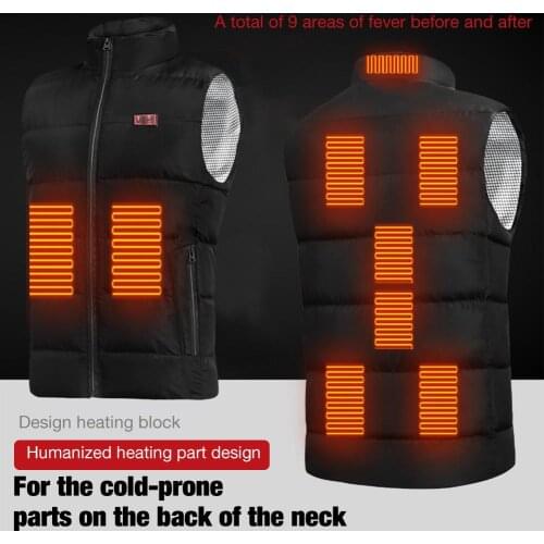 USB Heating Vest Jacket Winter Flexible Electric Thermal Clothing Waistcoat Unisex Outdoor Fishing Hiking Warm Clothes M-4XL