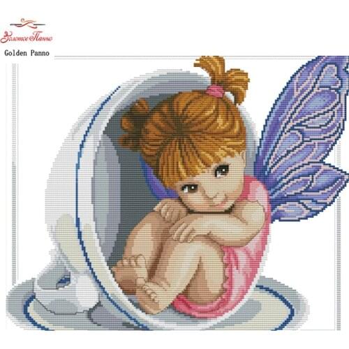 Golden panno,5D,diy diamond embroidery,Full,square,Diamond Painting,Cross Stitch,3D,diamond,Mosaic,girl angel 911