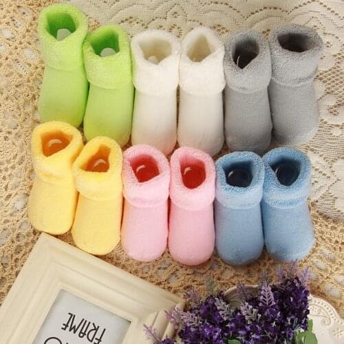 1pair 2020 New Autumn and Winter Newborn Baby Socks Cotton Thick Floor Toddler Foot Socks Baby Socks Girl Boy Baby Gift