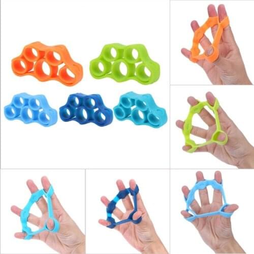 Silicone Hand Puller Grip Strength Exercise Five-Finger Resistance Band Wrist Yoga Stretche Portable Outdoor Sport Accessories