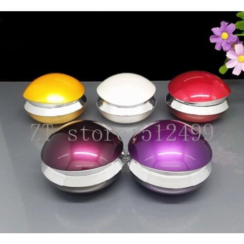 12pcs/lot 30g Purple/Red/Yello Eye Face Cream Jar Pot Facial Skin Care Packing Bottle Cosmetic Refillable Container Sub bottling
