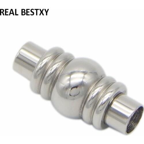 20pcs/lot engrave logo hole:2/3/4/5/6/7/8mm Magnetic Clasps Stainless Steel Connectors For DIY Bracelet Jewelry Making Component