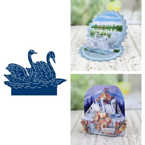 Swan Animal 2021 New Arrival Metal Cutting Dies and Stamps Decoration for Scrapbooking Craft New DIY Album Template Decor Model