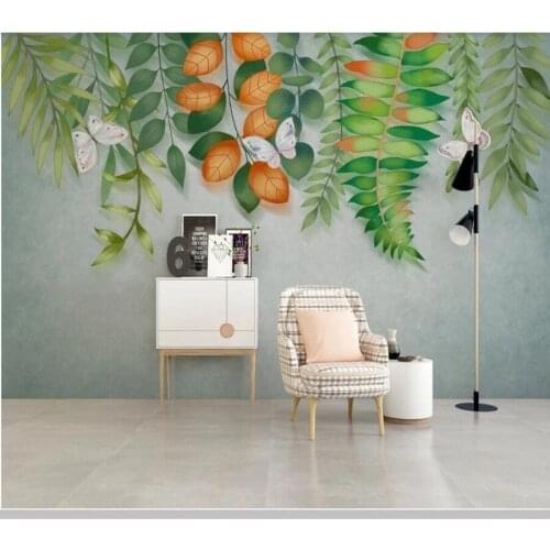 Hand drawn tropical plants 3d wallpaper papel de parede,living room tv sofa wall children bedroom wall papers home decor mural