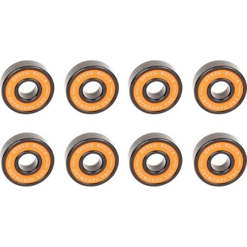 8 Pcs Skateboard Bearings Premium Skateboard Bearings, Pro Longboard Bearings for Skate Skateboard Wheel Orange