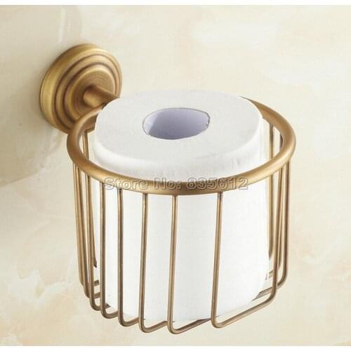 Bathroom Accessories Toilet Roll Paper Holder Antique Bronze Finish Wall Mounted tba073