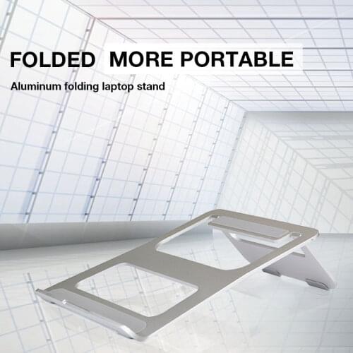Aluminum Vertica Portable Laptop Stand Foldable Office work Laptop Holder Notebook Desktop Bracket for pc MacBook Air Pro