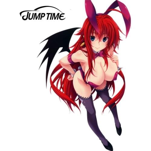 JumpTime 13cm x 8.1cm Car Sticker High School DxD Anime Rias Gremory Vinyl Wrap Sexy Girl Warrior Car Decal Racing