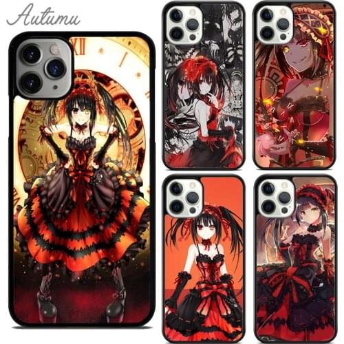 Date a Live Tokisaki Kurumi Anime Phone Case for iPhone 11 12 Pro Max mini X XR XS SE 2020 5 6S 7 8 Plus Galaxy S8 S9 S10 Cover
