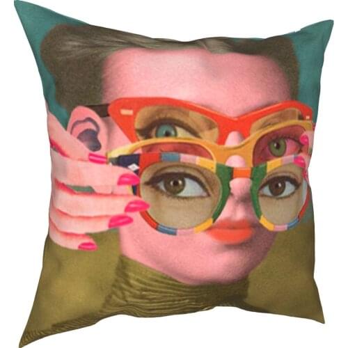 Trifocals Art Pillowcase Printed Fabric Cushion Cover Decoration Throw Pillow Case Cover Seater Square 45*45cm