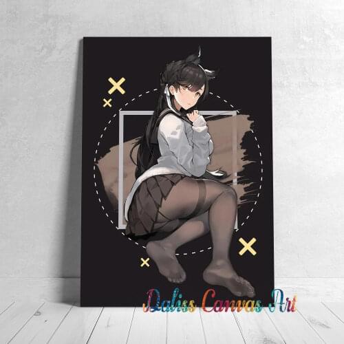 Canvas Anime girl Atago Pictures Home Decoration Manga Paintings Poster HD Prints Wall Art Modular Living Room Framed