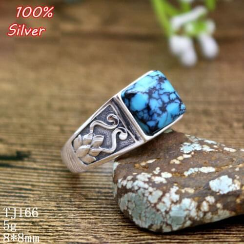 8*8mm 925 Sterling Silver Color Ring Setting SSquare Cabochon Base Adjustable Blanks Supplies for Jewelry Making