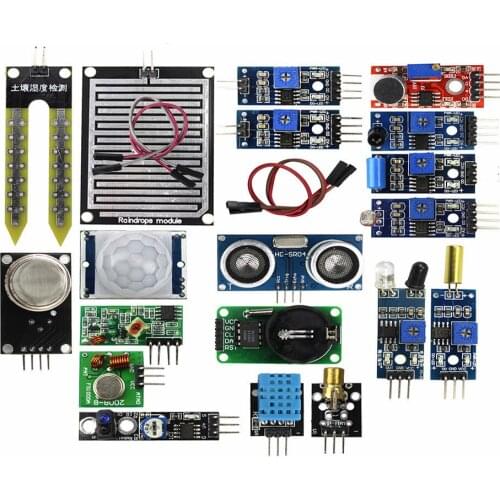 Sensor Kit for Raspberry pi 2 3 Sensor Module HC-SR04 SR501 DHT11 DS3231 KY-008 Sound Rain Soil Sensor for arduino DIY Kit