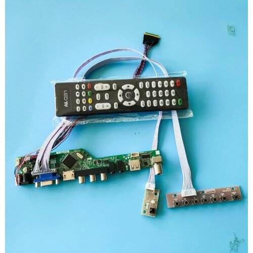 Kit for LTN156AT19-001/W01/801 40pin LVDS USB Audio Screen remote 1366x768 HDMI Controller board VGA LCD LED TV AV panel 15.6"