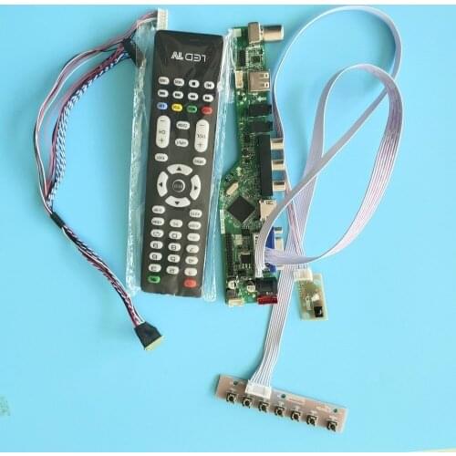 Kit for N133B6 AV Display USB LCD Screen 1366x768 Audio 40pin Controller board remote HDMI TV VGA Monitor Panel LED 13.3"