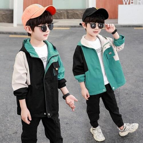2021 New Arrive Spring Autumn Boy Coat Jackets Overcoat Top Kids Teenage Gift Children Clothes Gift Formal School High Quality