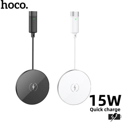 Hoco 15W Magnetic Wireless Charging Pad For iPhone 12 Type C Tempered Glass Wireless Chargers For iPhone 12 Pro Max Accessories