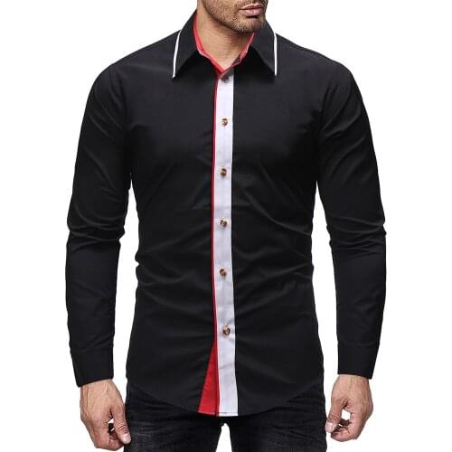2018 New fashions for men fashion and color mens leisure wear long sleeved shirts shirt men vintage shirt mens dress shirts