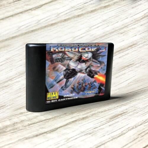 RoboCop 3 - EUR Label Flashkit MD Electroless Gold PCB Card for Sega Genesis Megadrive Video Game Console