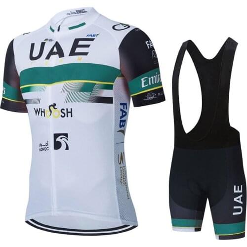 New 2021 TEAM UAE Cycling Jersey 19D Gel Bike Shorts Suit MTB Ropa Ciclismo Mens Summer Bicycling Maillot Culotte Clothing