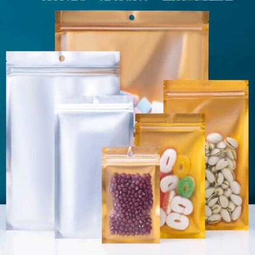 50Pcs Aluminum Foil Mylar Packaging Bag Self Sealing Zipper Bags Metallic Foil Bags Food Storage Electronic Data Cable Pack Bag