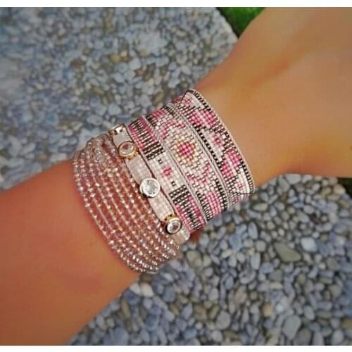 Pretty Bead Miyuki Women Jewelry Sale Cute Popular Fashion Wholesale Gift pattern bracelet Set