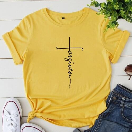 Hillbilly FORGIVEN Letter Print Women T Shirts High Quality Short Sleeve Round Neck Slim Fit Cute Top Tee Female Tshirts