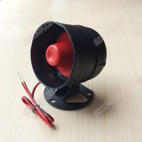 1/6 Tones Outdoor Security Sound Siren Horn Speaker Metal DC12V Loud High Volume Home Intrusion Car Vehicle Safety Fire Alarm