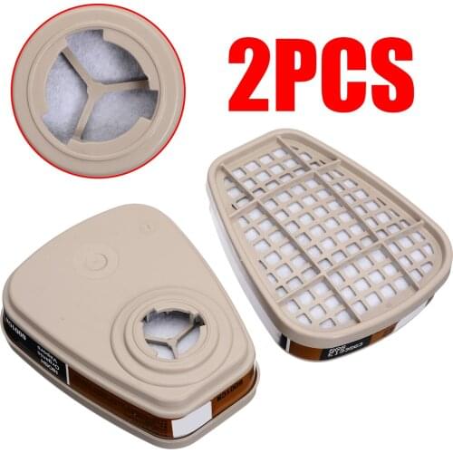 2Pcs/Set Gas Mask Replaceable Filtering 6001CN Cartridge Box For 6000 Gas Mask Chemical Respirator