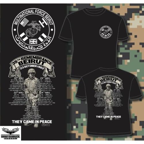2019 Men T Shirt Fashion Marine Corps Beirut Lebanon 1982-1984 35th Remembrance Outstanding USMC shirt