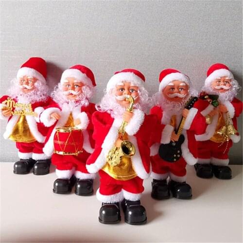 2022 Gift Electric Twisting Dancing Santa Claus Christmas Ornament Decoration For Home Christmas Tree Hanging Decor With Music