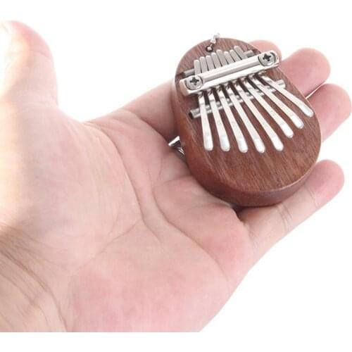 8-Tone Mini Portable Smooth Thumb Piano Kalimba Finger Piano Wooden Small Finger Musical Instrument Muisc Beginner Present