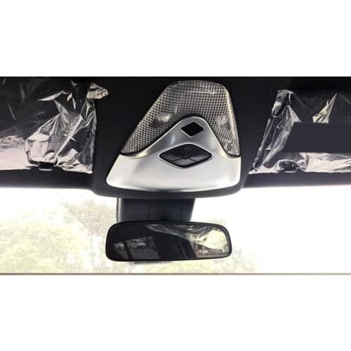 ABS Plastic Chrome matt Front & Rear Reading Light Lamp Cover Trims For Toyota C-HR C HR 2016 2017 car accessories