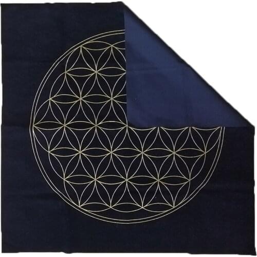 The Flower of Life Divination Altar Cloth Special Tablecloth Crystal Lattice Tarot Card Mat Table Cloth