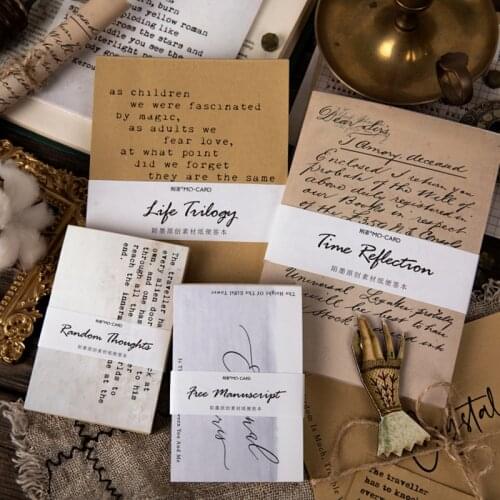 English series Free manuscript Material Kraft Paper Junk Journal Planner Scrapbooking Vintage Decorative DIY Craft Paper