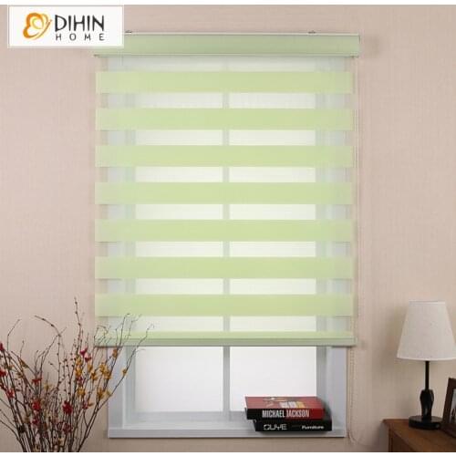 Free Shipping Best Quality Top Same Color Double Layer Zebra Blinds Roller Blind Window Curtains