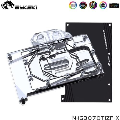Bykski GPU Water Cooling Block For Colorful iGAME Gefore RTX 3070Ti 8G Video Card Cooler With Back Plate,N-IG3070TIZF-X