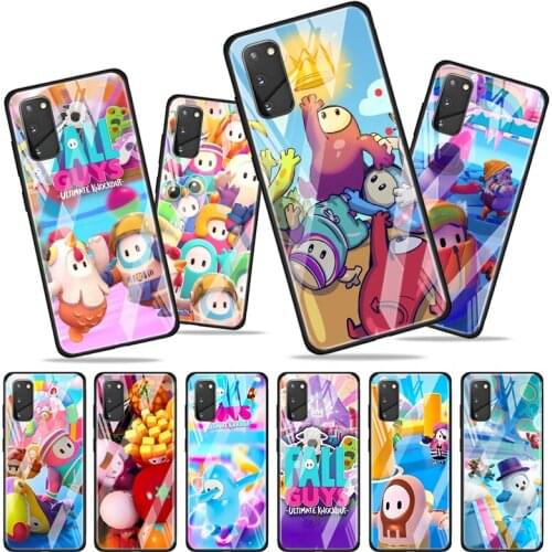 Tempered Glass Cover Cute game Fall For Samsung Galaxy S20 S10e S10 S9 S8 FE Plus Lite Ultra 5G Phone Case Shell