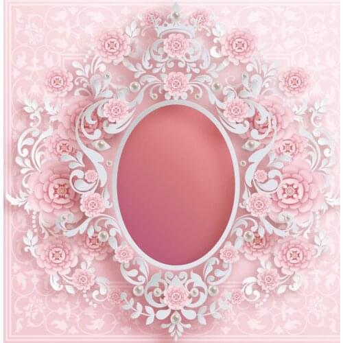 Floral Embroidery Pattern Flower Photo Backgrounds Customize Newborn Baby Kids Portrait Photography Backdrops For Photoshoot