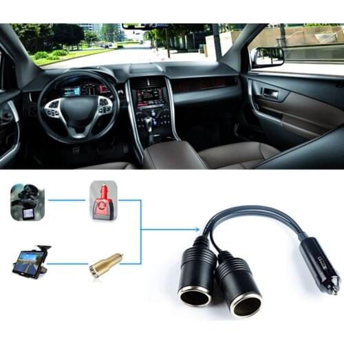 Dual Port Car Cigarette Lighter 12V-24V Power Charger Adapter Socket Splitter Female Socket Bakelite Plug Connector Adapter