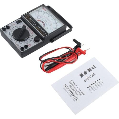 MF-47A Analog Multimeter DC/AC Voltage Current Meter Battery Test Handheld hFE Tester Multitester Buzzer Alarm Pointer
